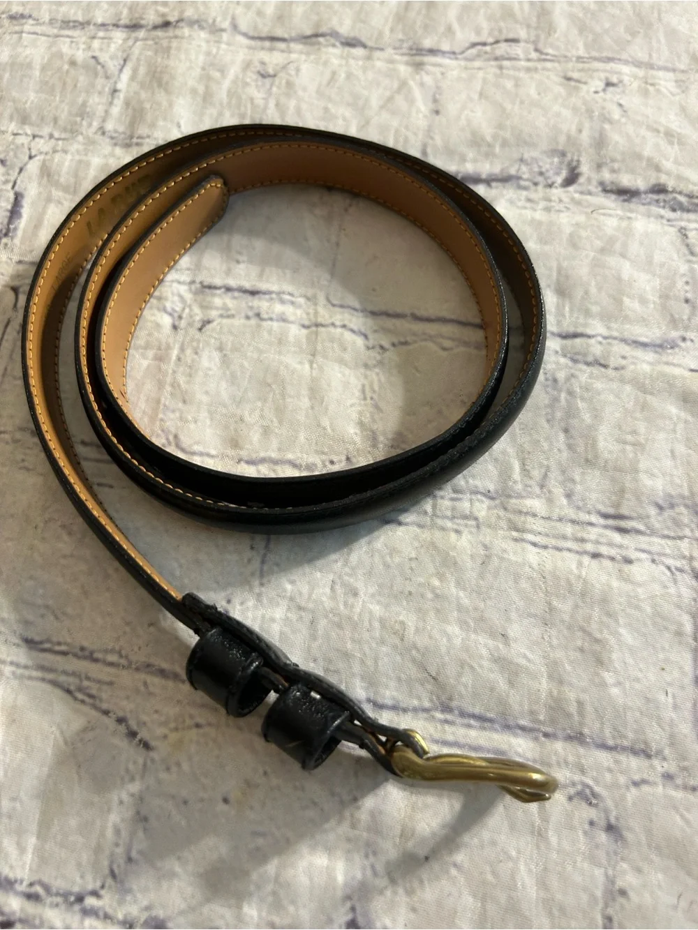 KENNETH COLE NEW YORK BLACK ITALIAN LEATHER & VTG LA RUE BLACK LEATHER BELTS L